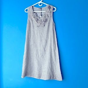 Women’s LINEN Rosemarine Fango rose and pearl dress size Small